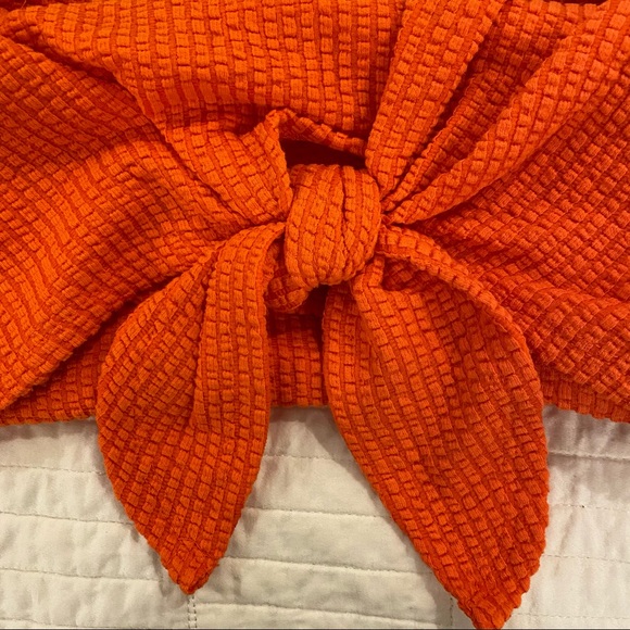 NWT Loft Seersucker Tie-Front Square Neck Top XL - Picture 5 of 5